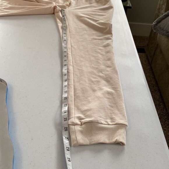 L*Space Livin' is Easy Long Sleeve Pullover Crop Top & Jogger Set in Beige - Picture 15 of 16